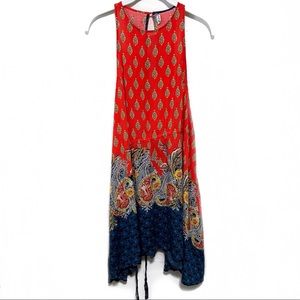 free people intimately free Rendezvous Girl Boho Slip Dress in Red Combo - XS